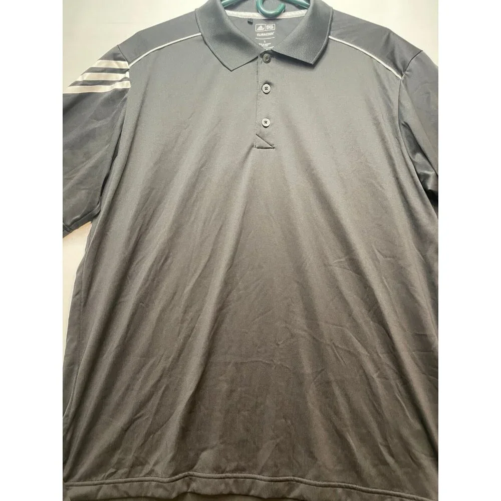 Adidas Golf polo shirt mens large climacool short sleeve 2013 Caan black